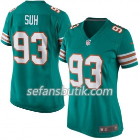 Miami Dolphins Tröjor Ndamukong Suh 93 Nike Aqua - Dame